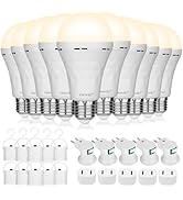 Ostwiki 10 Pack Rechargeable Light Bulbs, Emergency Light Bulbs for Power Outage Hurricane Campin...