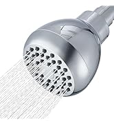 Eolax High Pressure Rain Shower Head, 3 Inch Anti-Clog Self-Cleaning Silicone Jets, 2.5 GPM with ...