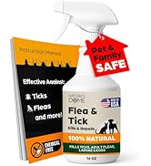 Nature’s Dome Outdoor Flea & Tick Spray – 16 oz – Kills & Repels Fleas, Ticks, Larvae & Eggs – Pl...