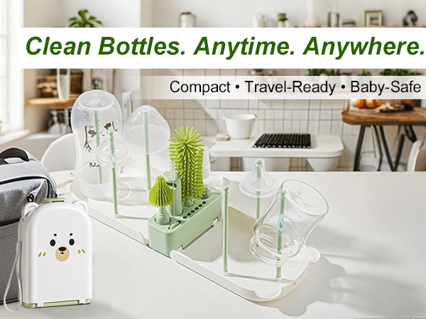 Travel Bottle Brush Set – Compact, Lightweight, Always Ready to Clean