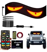 Qasim Devil Eyes Light for Cars,Colorful Eye Lamp Soft Screen,Car Window LED Display Eyes,Flexibl...