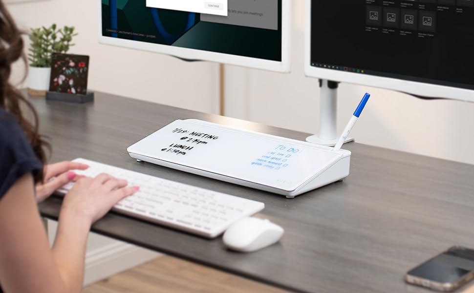 Small Desktop Whiteboard with Storage