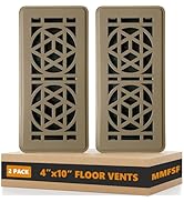 2 Pack Floor Vent Covers, Floor Register 4x10, Heavy Duty Walkable Steel Vent Cover, Adjustable D...