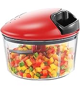 Food Chopper Manual, Onion Garlic Vegetable Chopper Easy to Clean, Hand Nut Chopper for Vegetable...