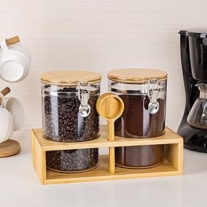 vacuum coffee canister-canister set for coffee bar-coffee canister for ground coffee-