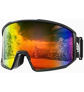 AzureWings Ski Goggles Snowboard Goggles for Men Women Adults Youth,Over Glasses OTG/100% UV Prot...