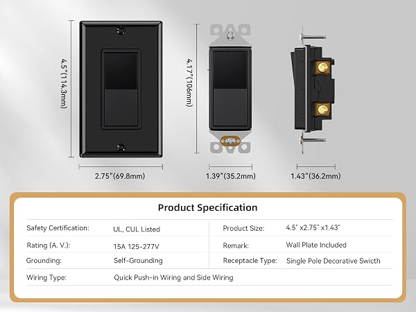 Rocker Decorator Light Switch
