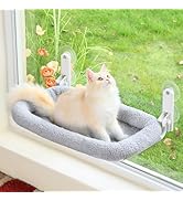 Zakkart Foldable Cat Hammock for Window - Cordless, Embeded Machine Washable Bed, Robust Metal Fr...