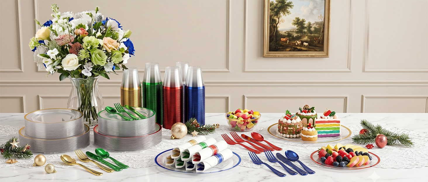 plastic dinnerware set