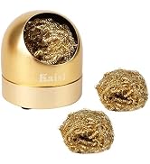 Kaisiking Soldering Iron Tip Cleaner Solder Tip Cleaning Wire and Holder Station Soft Coiled Bras...