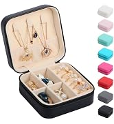 17Dec Small Travel Jewelry Case Organizer,Mini Travel Essentials for Women,Bridesmaid Gifts Birth...