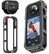 VRIG GA-04 Metal Cage for Insta 360 X5, Aluminum Alloy Protective Case with Lens Cap, Built-in Qu...