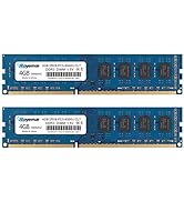 8GB Kit (2X4GB) DDR3 1066 PC3 8500U 4GB DDR3 8500 Dimm 2Rx8 240-pin CL7 1.5V Desktop RAM Memory M...
