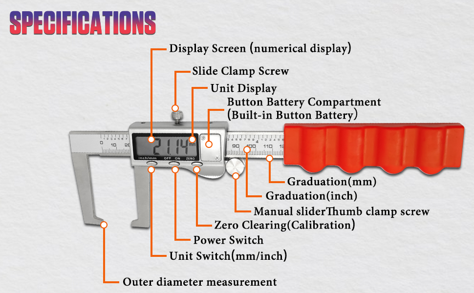 Digital Caliper Measuring Tool