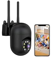 JAIOTlink 2K Security Camera Wired, 2.4/5GHz Home WiFi Camera, 360° PTZ Baby Monitor with Color N...