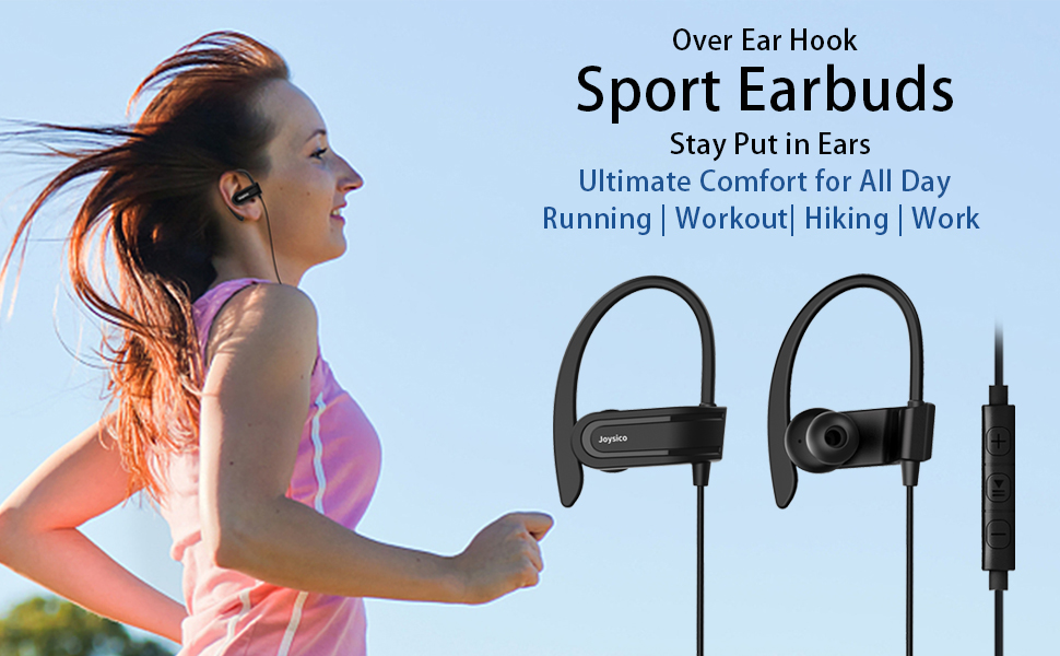 sport earbuds with ear hooks
