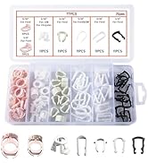 77PCS Fuel Line Clips, Fuel Line Retaining Clip Assortment, 7 Sizes Nylon Car Clips Replacement K...
