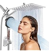 8 Inch Filtered Shower Head,Rain Shower Head with Handheld Spray Combo for Hard Water,Long Shower...