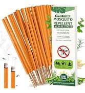 Extra Large Mosquito Repellent Sticks, 24 Pack Portable Extra Thick Citronella Incense Sticks, DE...