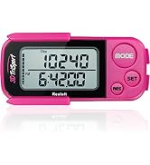 3DTriSport Walking 3D Pedometer with Clip & Strap, eBook Included | 30 Days Memory, Accurate Step...
