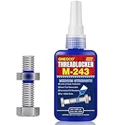 GNEOCO ThreadLocker Blue 243 50ml, Thread Lock Medium Strength Lock Tight for Nuts, Bolts, Fasten...