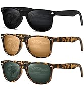 DEMIKOS Sunglasses Men Polarized Sunglasses for Mens Womens Retro Mirror Lens for Driving Fishing...
