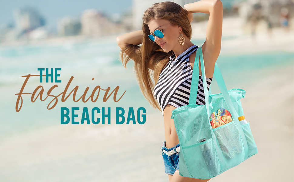 mesh beach bags for women pool bag beach tote wet bag for swimsuit shower bag seashell bag