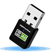 AC600 USB WiFi Adapter for PC, Driver Free Wireless Network Adapter for Desktop Laptop, 5G/2.4G D...