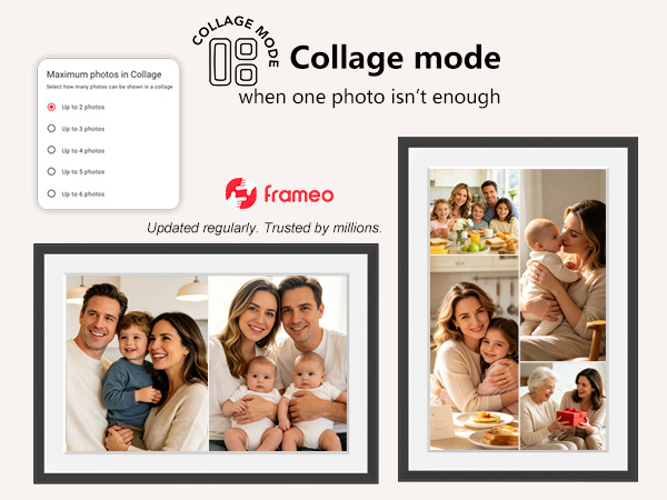 FRAMEO 10.1 Inch Smart WiFi Digital Photo Frame Digital Picture Frame Digital Calendar