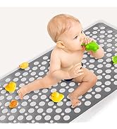 Bath Mat for Tub, 17 x 30 inch Non Slip Bathtub Mat Machine Washable Shower Mat with Suction Cups...