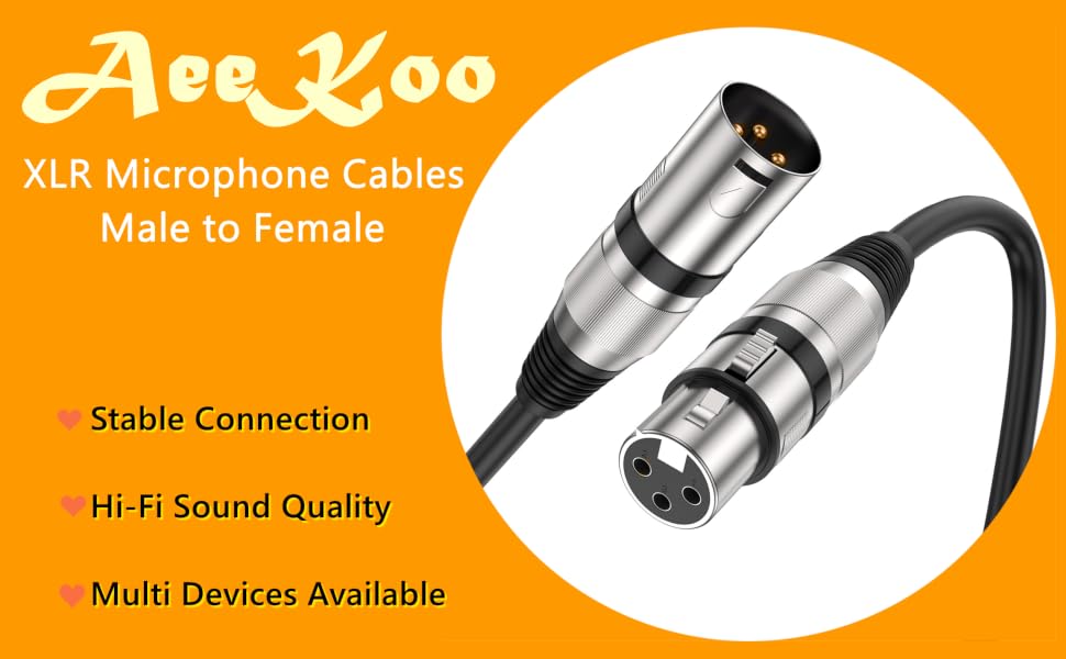 AeeKoo xlr cables 10ft