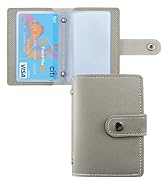 GAUENEEN Leather Business Card Holder, 26 Card Slots, RFID Blocking Secure Professional Card Orga...