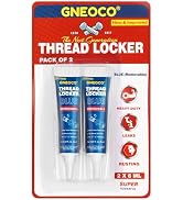 2 Pack Thread Lock Blue 6mlx2, Threadlocker Medium Strength, Thread Locker for Nuts, Bolts, Faste...