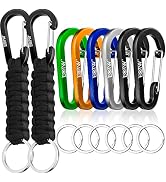 EOTW Carabiner Keychain, Small Carabiner Clip with Paracord Keychain Mini Aluminum D Ring Key Org...