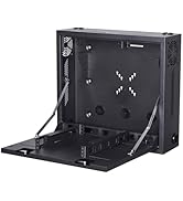 TECHTOO DVR Lockbox with Swing Open Top Heavy Duty 16 Gauge DVR Box Enclosure with Fan for Survei...
