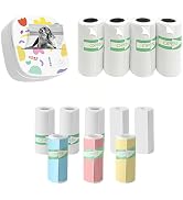 XenGro Mini Sticker Printer Bundle – Portable Inkless Bluetooth Thermal Printer with BPA-Free Col...