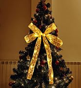 Christmas Ribbon Fairy Lights, 13.2ft 40 LED Christmas Fairy Wire Ribbon Light, Battery Powered, ...