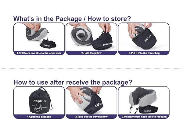 napfun travel pillow - instruction
