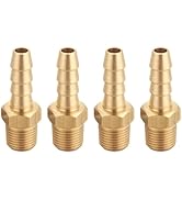 T TANYA HARDWARE 1/4" Barb to 1/8" NPT Male, Air Hose Barb Pipe Fittings Male Threaded, Adapter, ...
