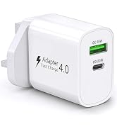 UK Travel Plug Adapter, PD 20W QC 18W UK USB C Charger Block Type G Plug Adapter, UK Ireland Plug...