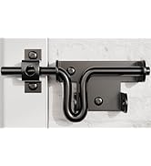 HILLMASTER Slide Bolt Gate Latch for Wooden Fence Door Lock with Padlock Hole,Heavy Duty Sliding ...