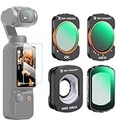 K&F CONCEPT FD161 Magnetic Wide Angle Lens & Effect & ND & CPL Filter Set Compatible with Pocket ...