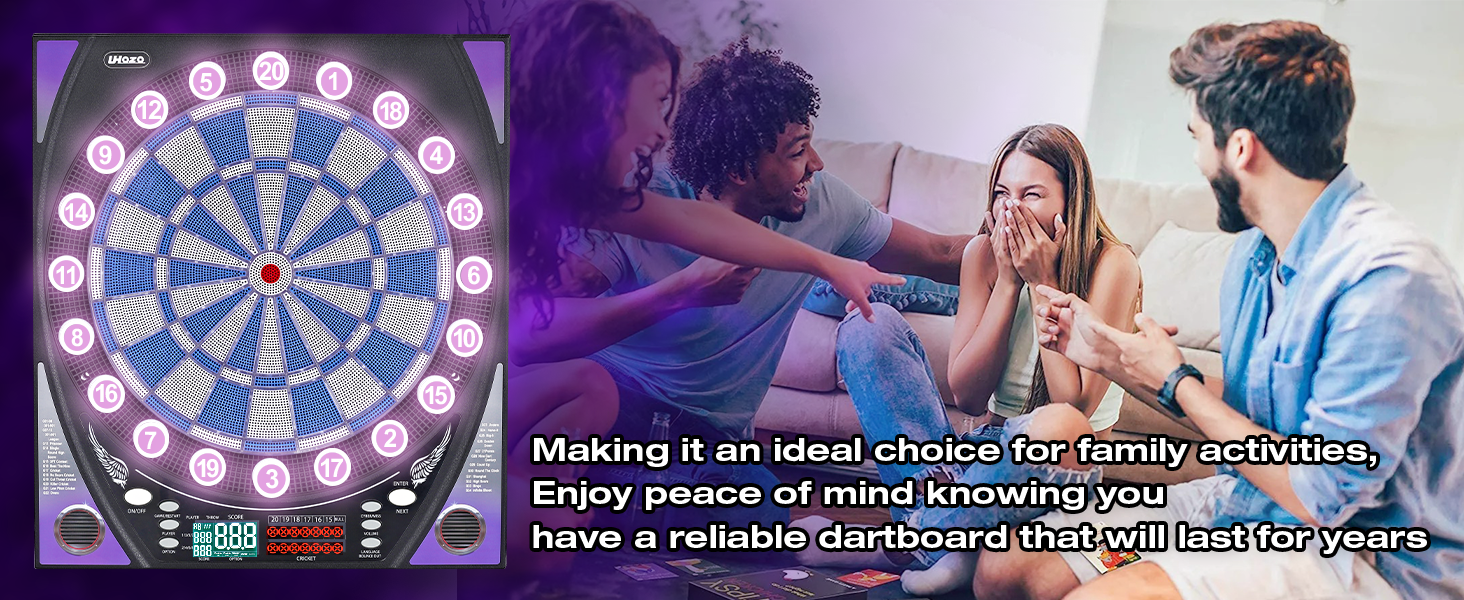 Electronic Dart Board with Bright Score Display