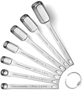 Hudson Essentials Stainless Steel Measuring Spoons Set for Dry or Liquid - Fits in Spice Jars - S...
