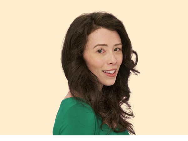 Woman with curled hair