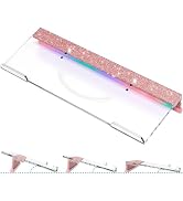 Kucle Ergonomic Computer Keyboard Stand - Adjustable Keyboard Riser Tilt Clear and Glitter Rose G...