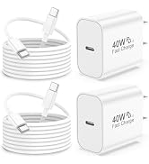 iPhone 17 Pro Max Charger Fast Charging, 40W USB C Super Fast Charger Block with 6ft Type C Charg...