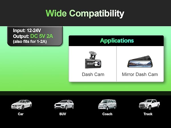 Dash Camera Car Charger