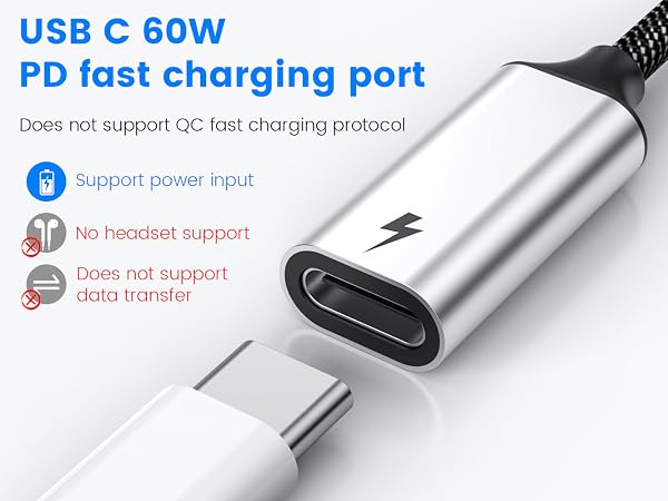 usb c y cable splitter data power