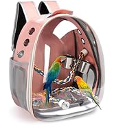 Bird Travel Backpack Carrier, Bird Cage for Small Medium Size Bird Parakeet Budgies Cockatiel, Sp...